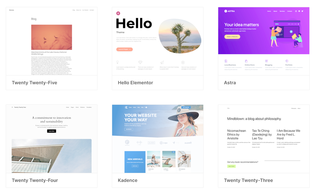 thema van WordPress